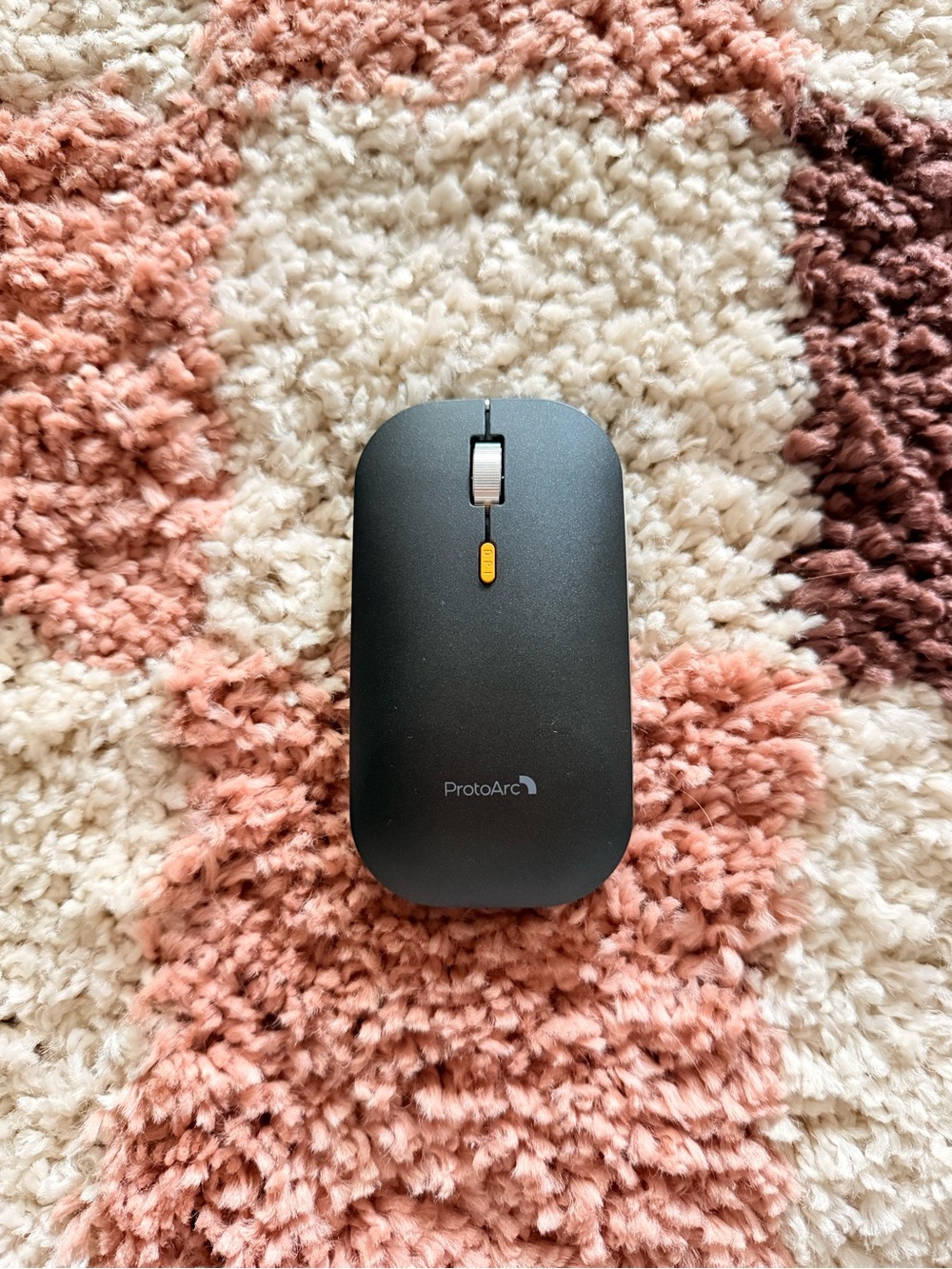 ProtoArc Slim Wireless Mouse - Black with Yellow Accent